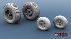 1:48 Resin Wheels Landing Gear for scale model Ka 52M Alligator