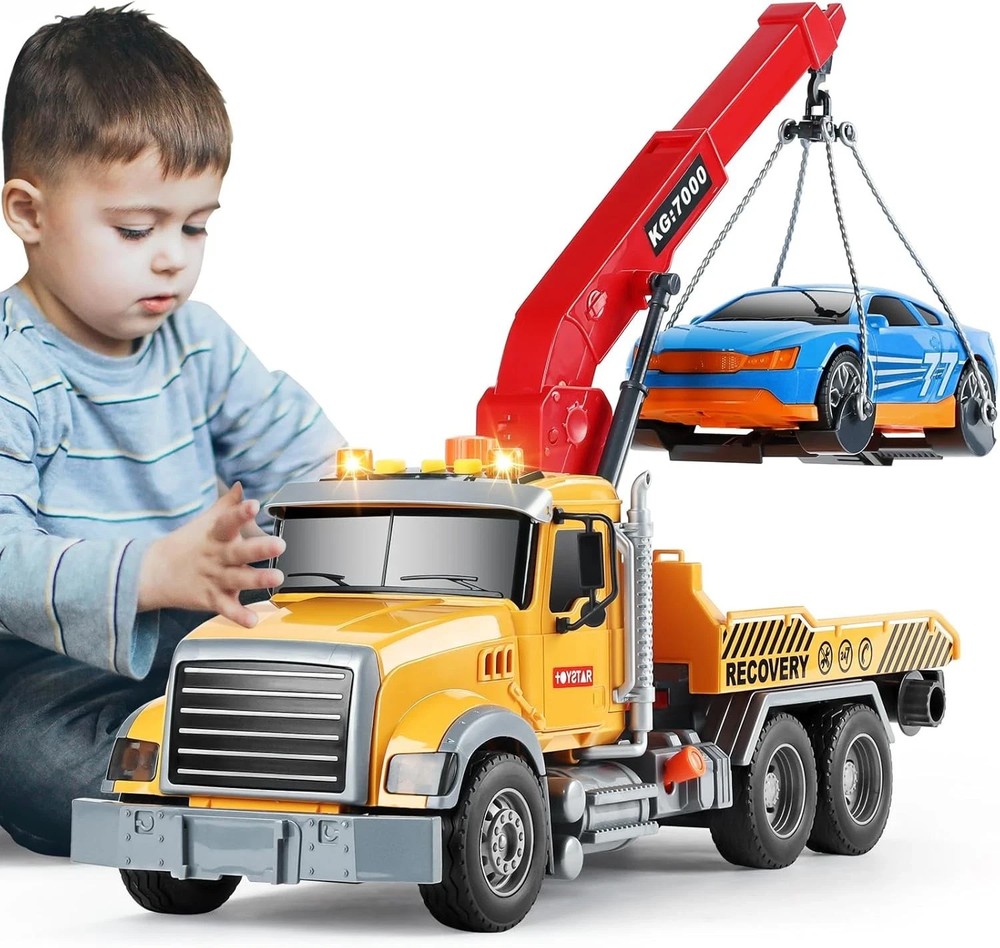 SASBSC Tow Truck Toys for 3 4 5 6 7 Year Old Boys Big Construction Toy for…
