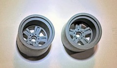 3D PRINTED AMERICAN RACING BEAR CLAW REAR RIMS 2 PIECES 1/25th SCALE