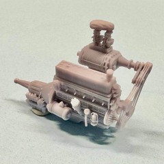 Chevy 235 Supercharged Straight Six Engine 1/25