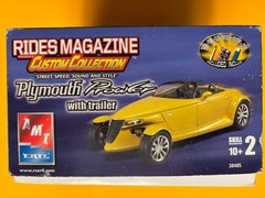 PLYMOUTH PROWLER COUPE WITH TRAILER MODEL KIT AMT ERTL 1/25 SCALE NEW OPEN BOX!!