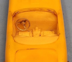 ZEE. Jaguar XKE Conv. All Plastic. 2 Screw Base. FRICTION MOTOR, Works 1/43