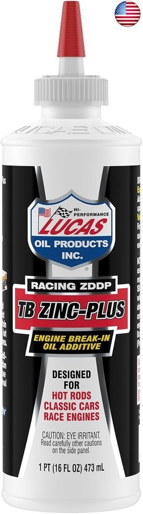 Lucas Oil 10063 Engine Break In Oil Additive w/ TB Zinc Plus – 16 Ounce