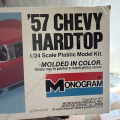🚨Monogram🏆1957 Chevy🏆Hardtop 1/24 Model😎Cherry Red Finish Vintage