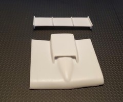 Resin Rear Spoiler & Stinger Hood Combo for ’72*/69 Nova AMT*/Revell 1/25.