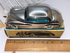 PRAMETA 1948 Mercedes Benz 300 1/43 Wind-Up Promo Chrome VF-XLNT w/BOX/Key/Pin