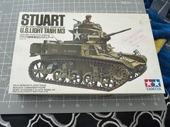 Tamiya 1/35 Scale Stuart U.S. Light Tank M3 Model Kit #35042 Open Box!