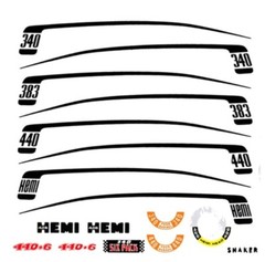 Plymouth Barracuda Hockey Stick stripes 1/24th – 1/25th Scale Decals