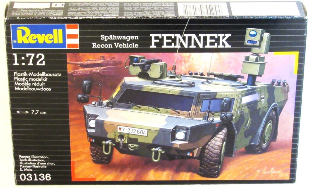 Revell #03136 Spahwagen Recon Vehicle Fennek 1:72 Scale Open Box – NOS