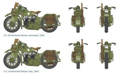 1/35 U.S. Army Motorcycles – Harley-Davidson WL Italeri 322 Plastic Model kit