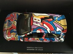 1/18 Revell v. RARE, Renault Clio sport, red,yellow,blue grafiti car, mint+++