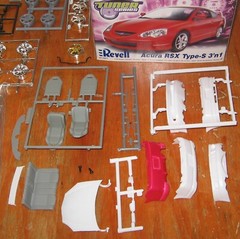 Revell Tuner Series Acura RSX Type-S 1/25 Parts Lot Wheels Seats Bumpers & Box
