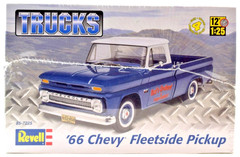 REVELL 1:25 SCALE ” 1966 CHEVY FLEETSIDE PICKUP ” PLASTIC MODEL KIT 85-7225