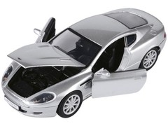 Motormax Aston Martin DB9 Coupe Silver Metallic 1/24 Diecast Model 73321 Silver