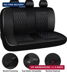 CAROMOP Faux Leather Car Seat Covers Full Set,Luxury and Comfortable Covers for