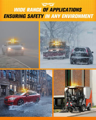 56 LED Roof Top Strobe Beacon Lights Bar Rooftop Hazard Warning Emergency Safety