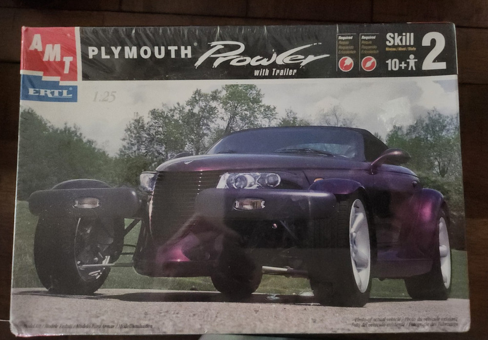 AMT ERTL Plymouth Prowler with Trailer New in Sealed Package Model Kit #8588