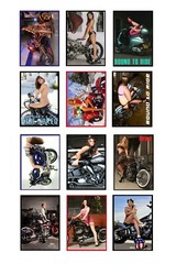 1:25 G scale model motorcycle garage auto shop pin up posters signs