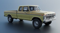 3d Printed 1/25 1974 Ford F250 SuperCab Model Kit