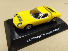 F-Toys 1/64 Lamborghini next plastic model – Muira P400 Yellow