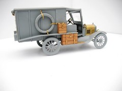 Photo-etched detailing set for scale model Ford-T 1917 Ambulance ICM 35661, 1/35