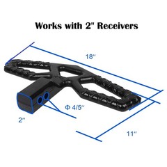 Eapele Tow Hitch Step For 2 Inch Receiver Universal Anti Slip Bumper