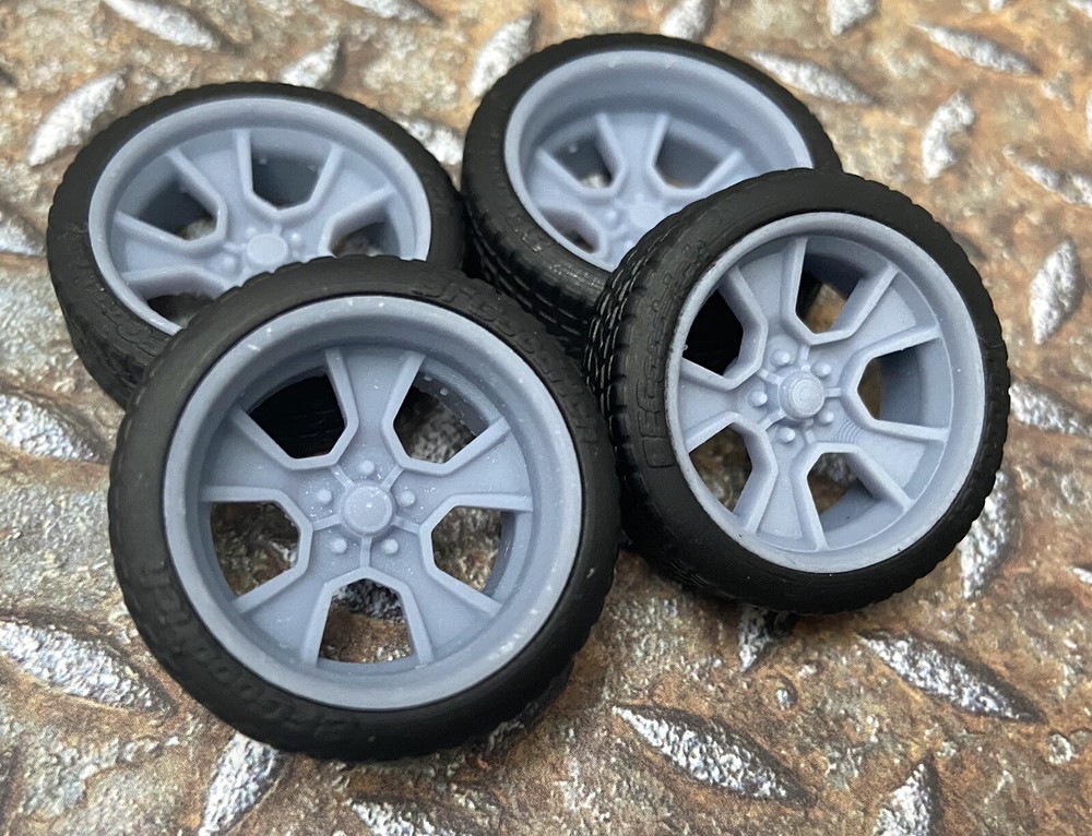 Resin 21/20 Inch 80s Camaro/Monte Carlo Model car Wheels/Tires 1/24 1/25 scale