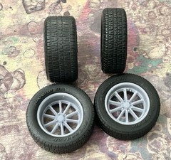 1/24 Scale: 17-inch “Rambler” wheels W/ Wide Rear Tires . Resin