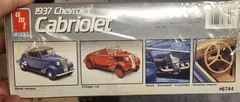 AMT 1937 Chevy Cabriolet ’90 Issue Factory Sealed Kit # 6744 Stock / Vintage Rod