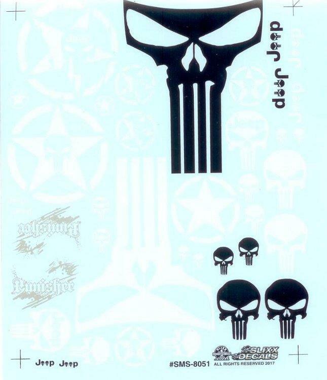 Slixx 8051 Skull Mini Sheet decal