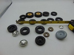 Lot of vintage 1960’s Model Car or Truck Parts Misc. Junkyard Wheels Tires Caps
