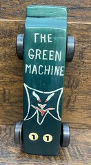 Pinewood Derby Wooden Race Car “Hornet” #150 Red Lightning Handmade