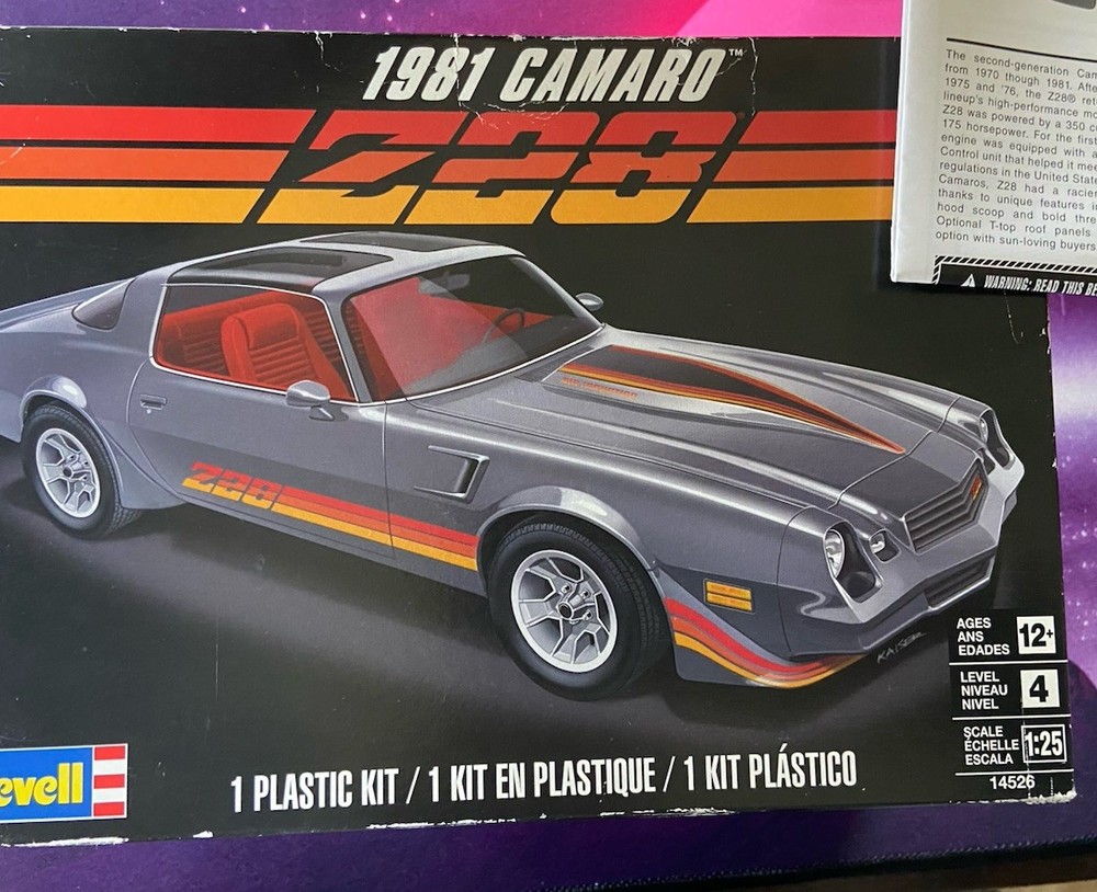 Revell 1981 Camaro Z28 1/25th Scale Kit #14526 Parts Rims and Tires kit bash