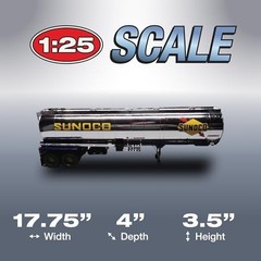 1:25 Scale Model Kit – Plated Tanker Trailer, Sunoco Design, Detailed Assembly