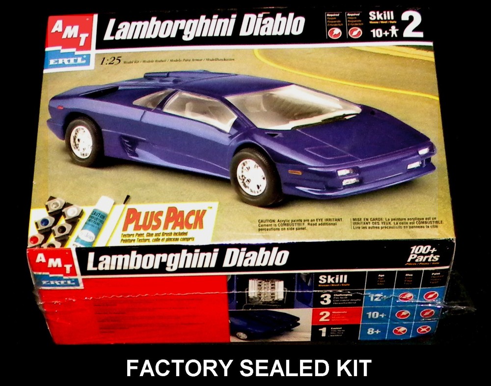 AMT 1/25 scale kit LAMBORGHINI DIABLO # 8064 Factory Sealed