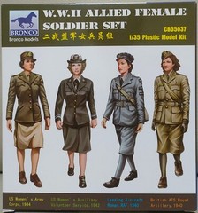Bronco Models 1/35 WWII ALLIED Female solder set U.S / British 4 figures