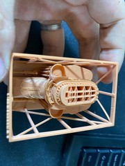3D Printed 1/200/350 German Bismarck Battleship Chimney And Hangar Unpainted-