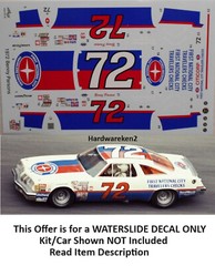 NASCAR DECAL #72 FIRST NATIONAL CITY 1978 OLDSMOBILE 442 BENNY PARSONS 1/25