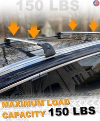 Snailfly Fit for Lincoln Aviator 2019-2025 Silver Lockable Roof Rack Cross Bars