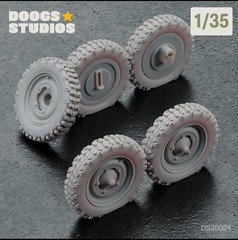 1/35 Doogs Studios #135024 Kubelwagen Wheel Set Type 1 For Meng
