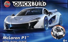 Airfix Quick Build McLaren P1 Car (White) (Snap) – Snap Tite Plastic Model Car