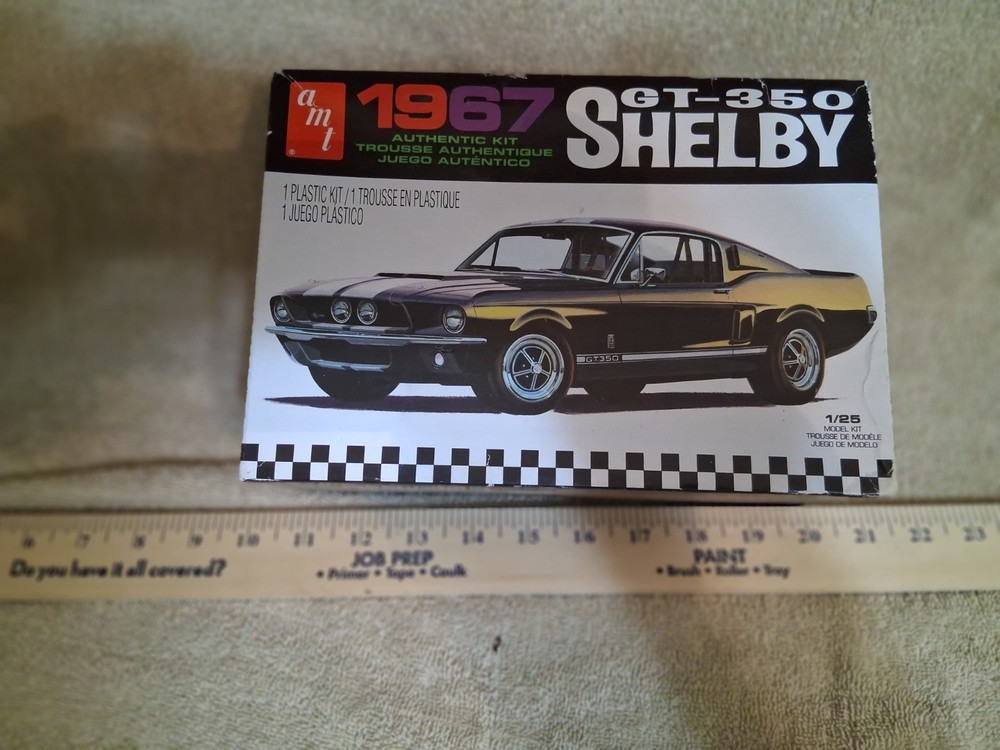 SKILL 2 MODEL KIT 1967 FORD MUSTANG SHELBY GT350 BLACK 1/25 SCALE AMT AMT834 M