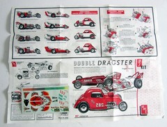 Vintage 1992 AMT release,, FIAT DOUBLE DRAGSTER, Complete