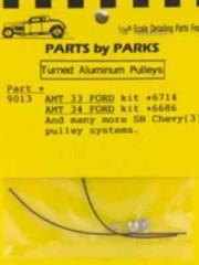 1/24-1/25 Pulley Set 1933-34 Ford & SB Chevy (Spun Aluminum) (3)