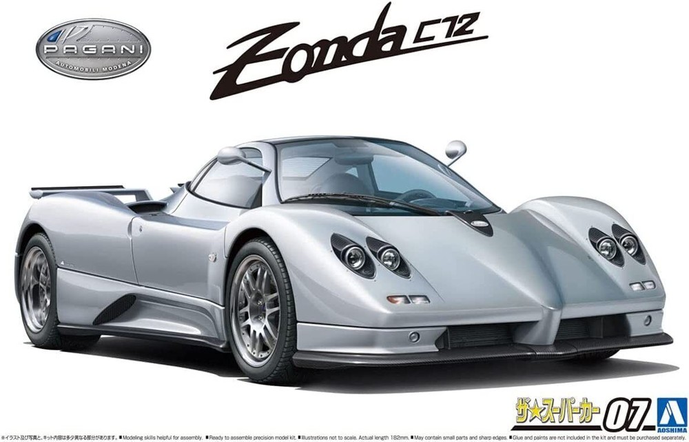 Aoshima 05602 1/24 Scale Model Super Car(7) Kit Pagani Zonda C12-S ’00