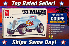 AMT ERTL ’33 Willys Coupe 1/25 Model Kit #6570 New-SEALED PARTS! FAST SHIPPING!