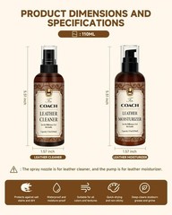 Biooich Leather Cleaner Moisturizer Set For Coach Cleaning And Maintenance Set
