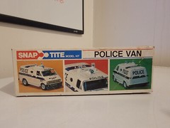 *Rare / Vintage* Monogram Snap Tite Police Van Built Model Kit “Junkyard”