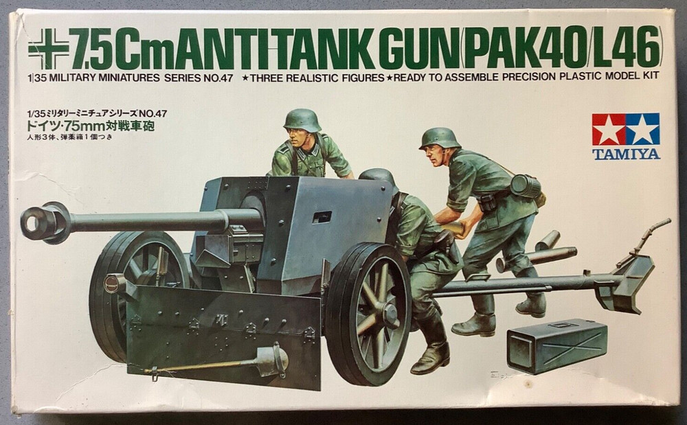 Tamiya MM147 7.5Cm AntiTank Gun Pak 40/L46 1:35 Scale Model Kit 1/35 No. 47 300