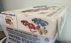 1966 MONOGRAM 1/24 FERRARI 330/P2 + FORD GT TIGER CHASSIS MODEL RACING CAR RARE!